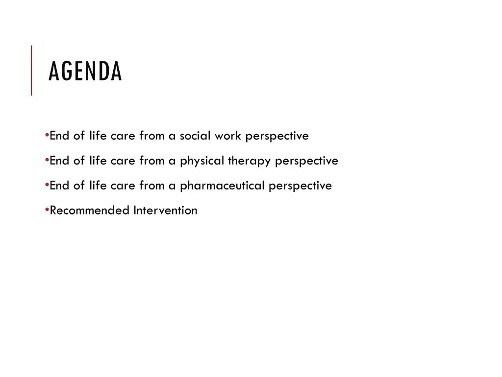 agenda