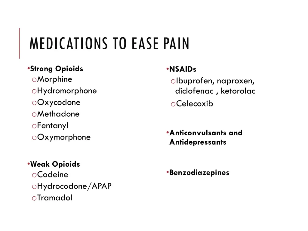 medications to ease pain 1