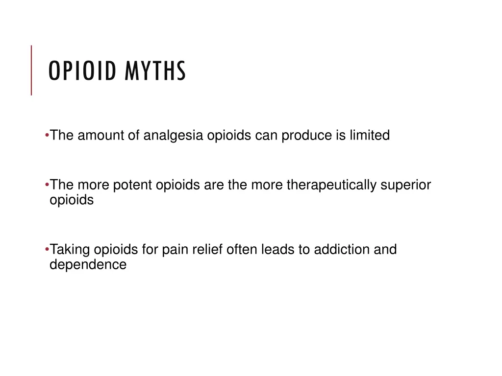 opioid myths