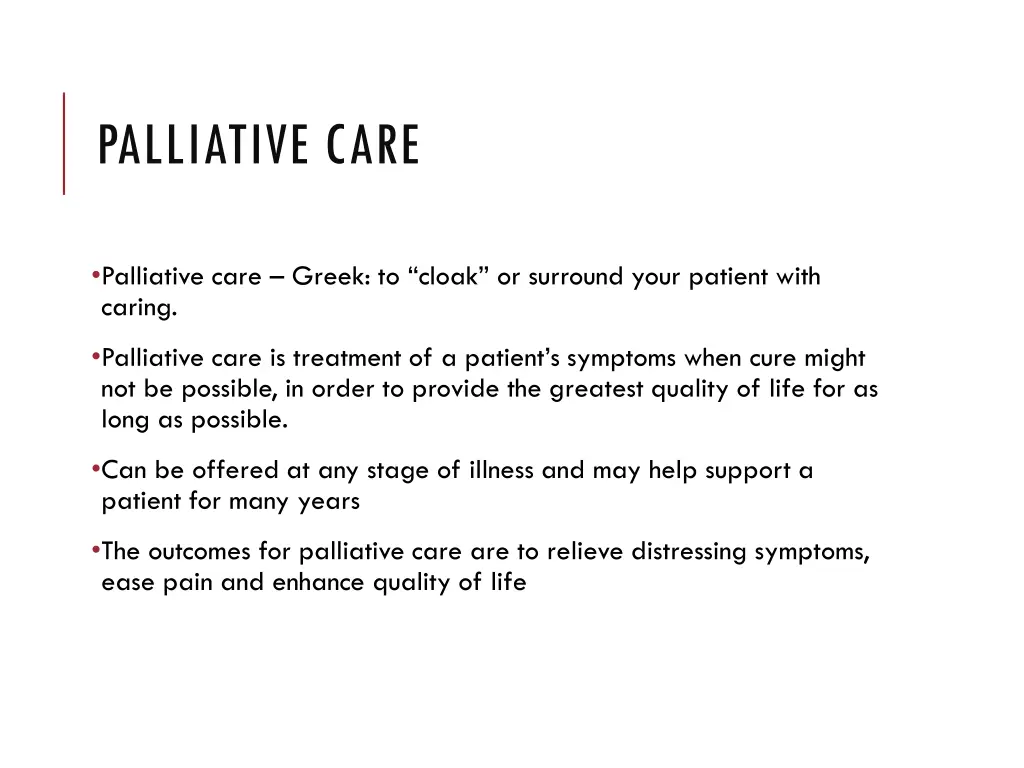 palliative care