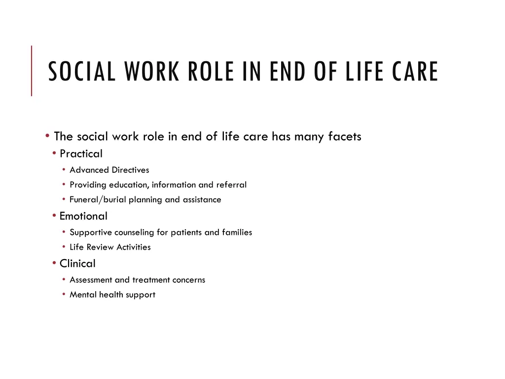 social work role in end of life care