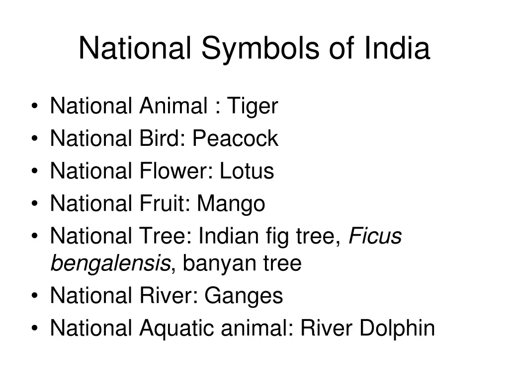 national symbols of india