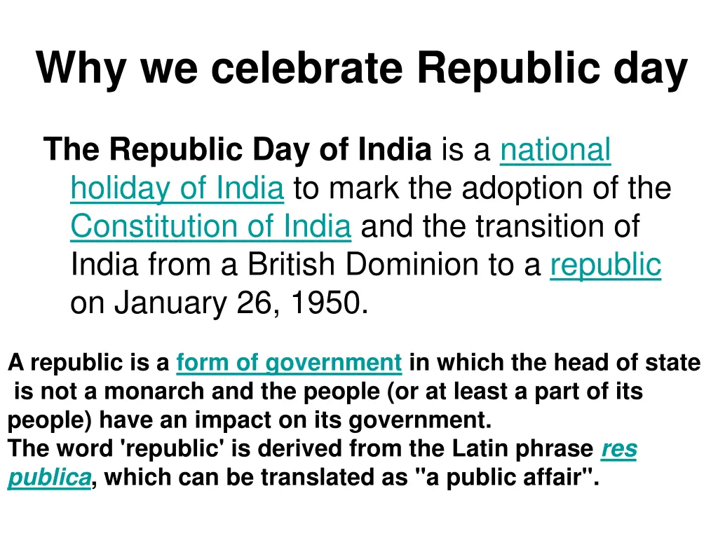 why we celebrate republic day