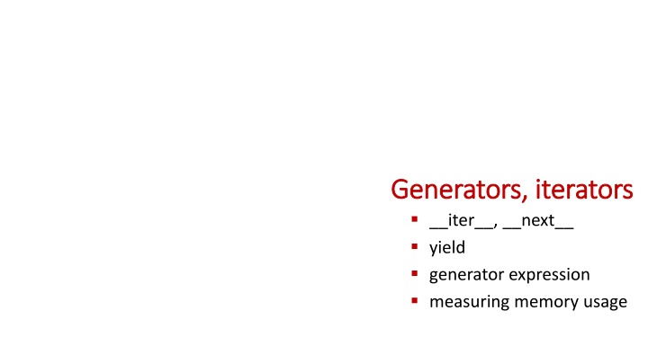 generators iterators generators iterators iter