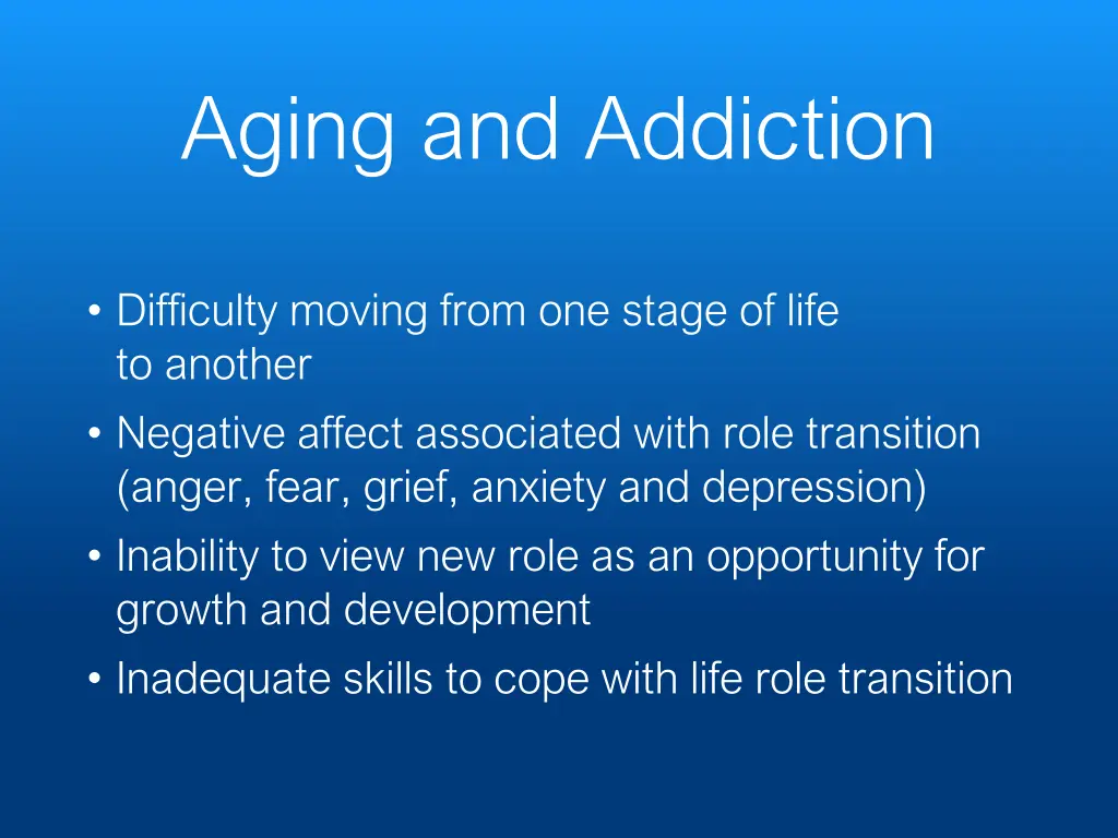 aging and addiction