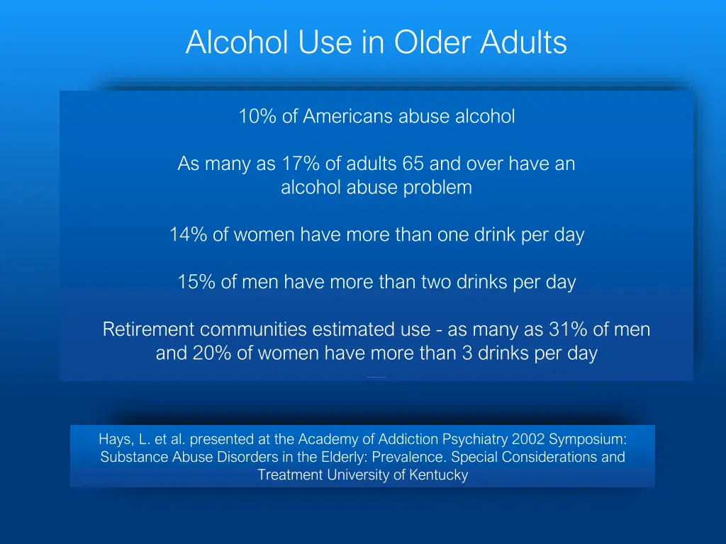 alcohol use in older adults