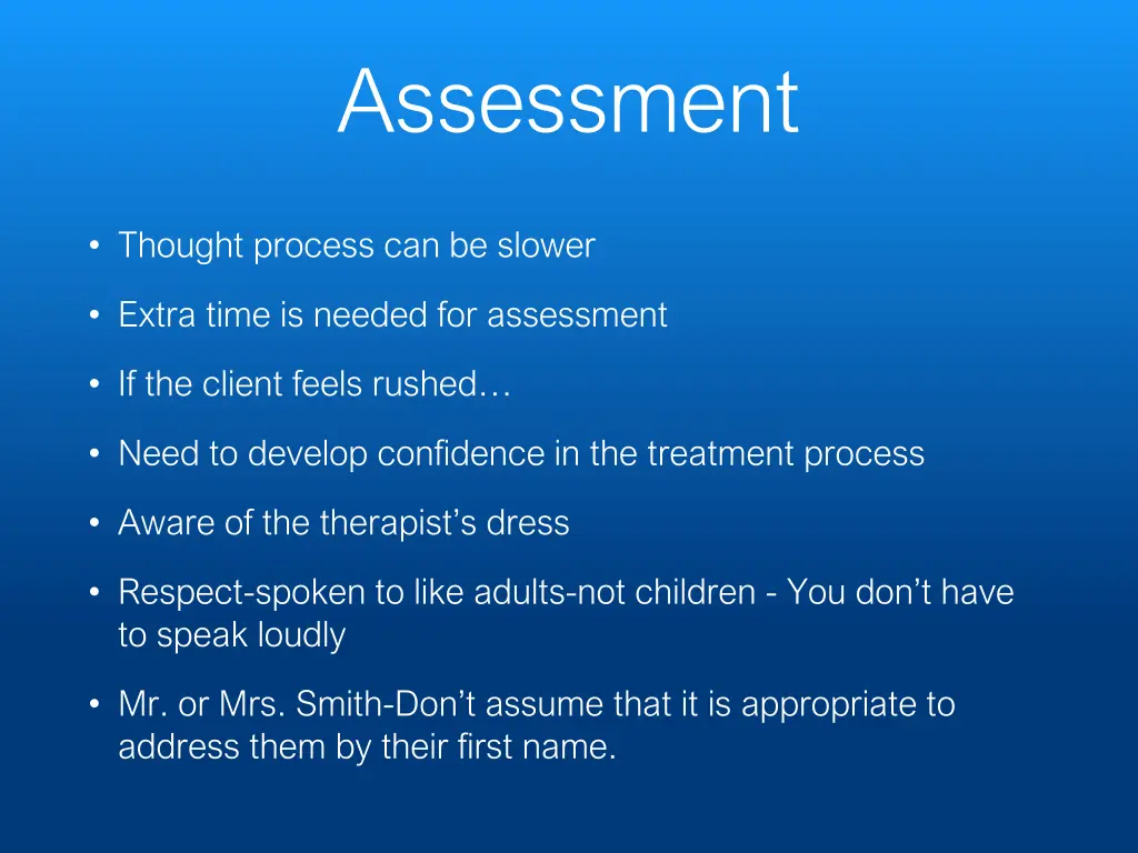 assessment