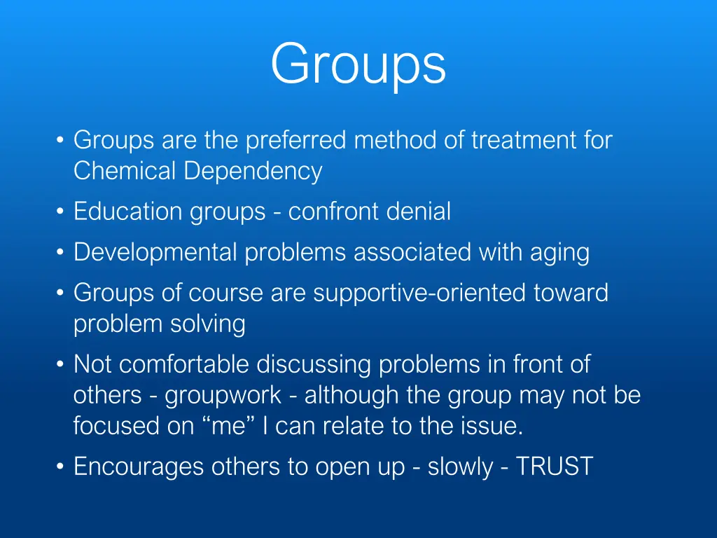 groups