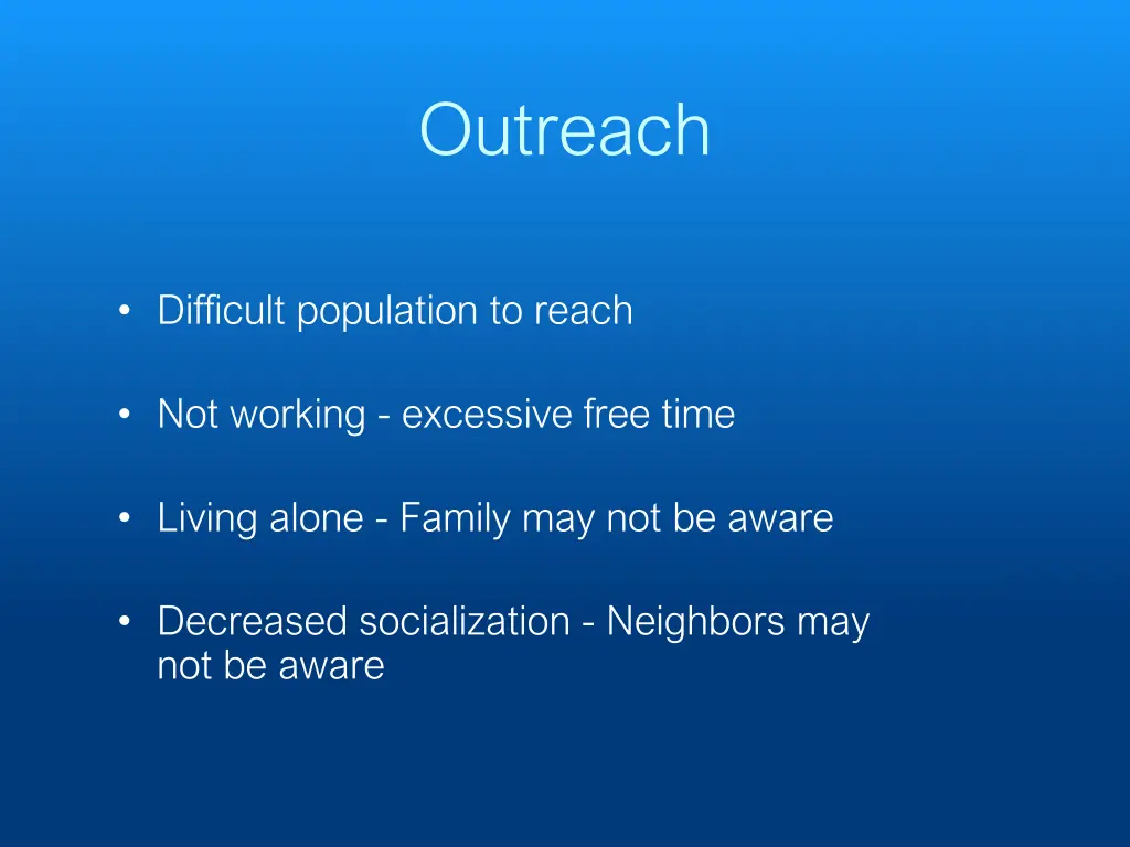 outreach