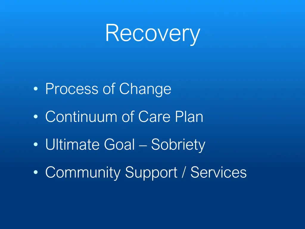 recovery