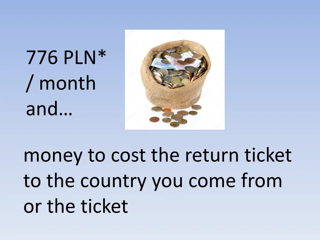 776 pln month and