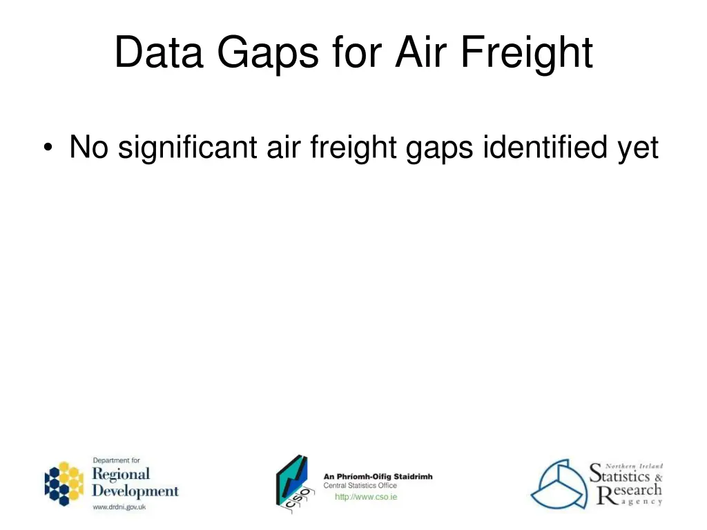 data gaps for air freight