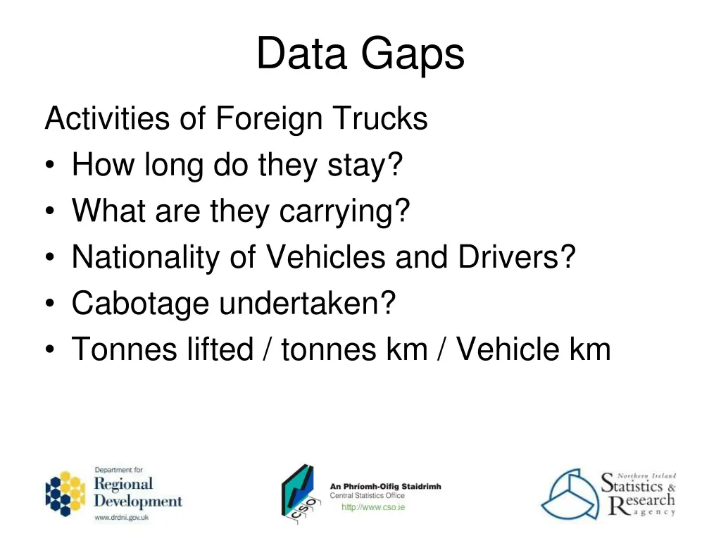 data gaps