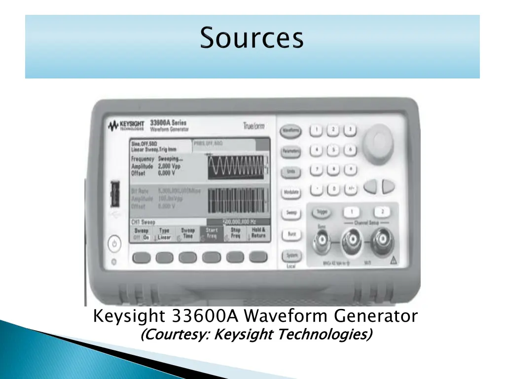 keysight 33600a waveform generator courtesy