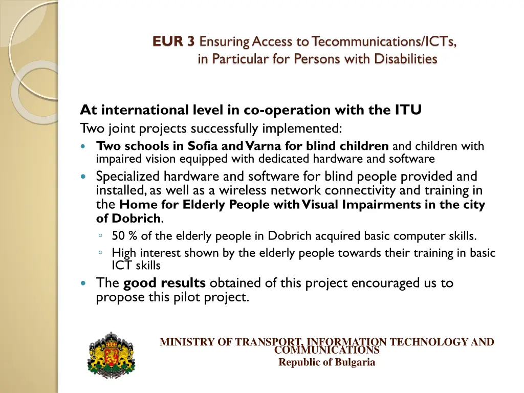 eur 3 ensuring access to tecommunications icts 6