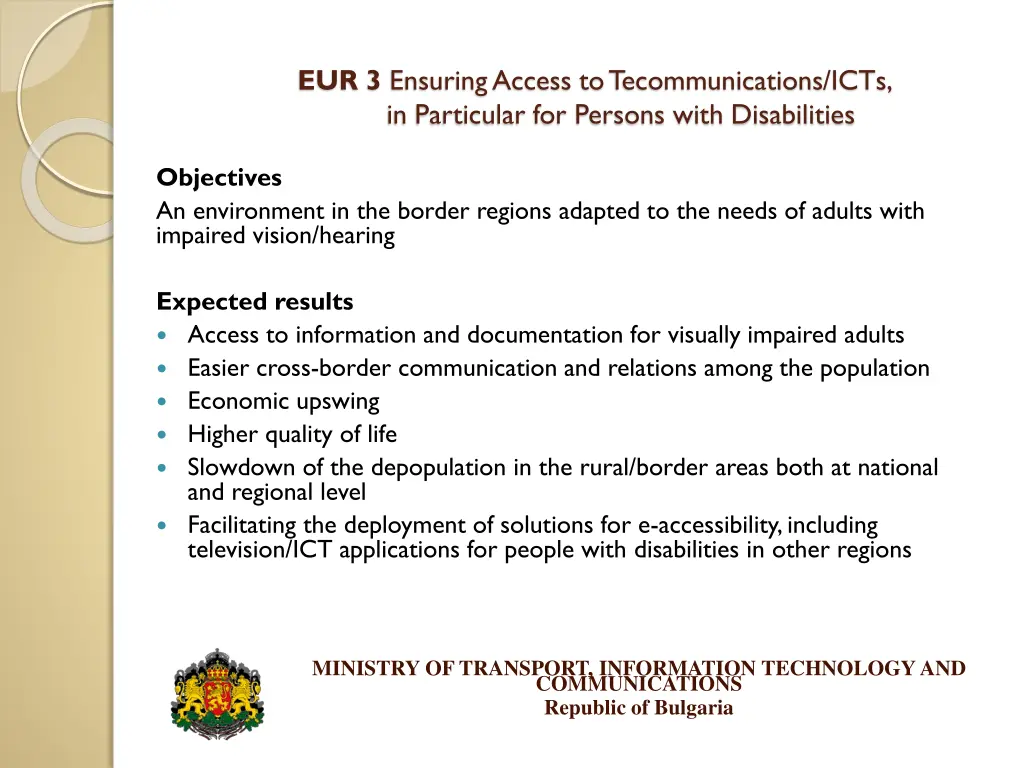 eur 3 ensuring access to tecommunications icts 7