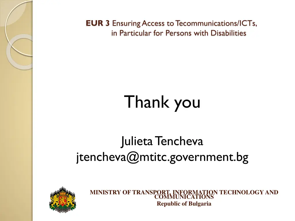 eur 3 ensuring access to tecommunications icts 9