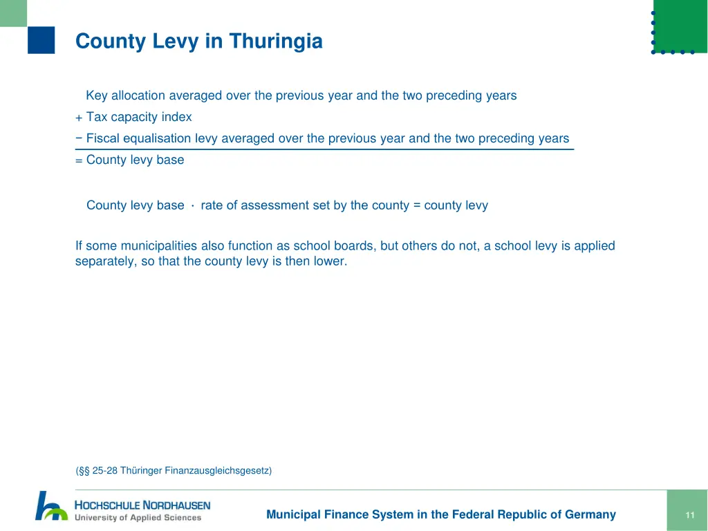 county levy in thuringia