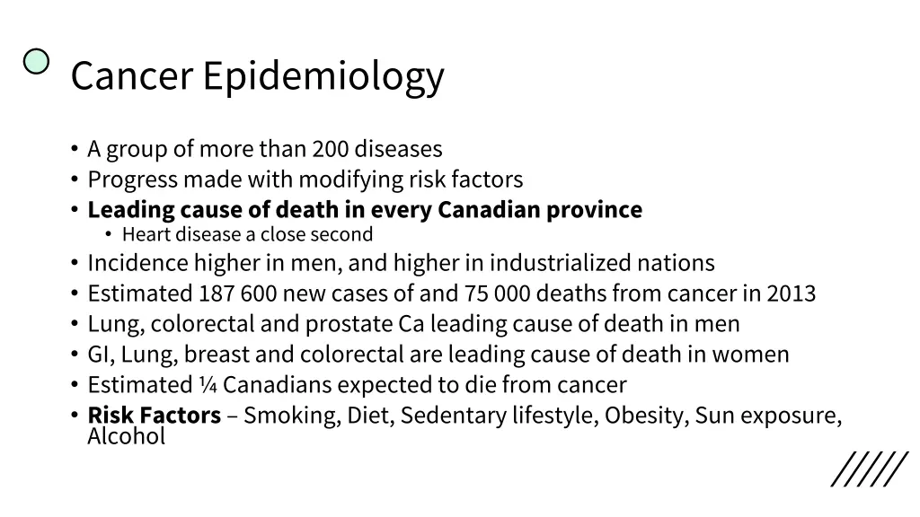 cancer epidemiology