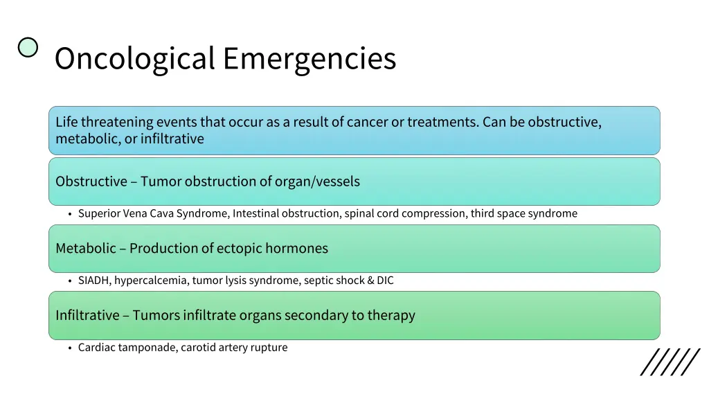 oncological emergencies