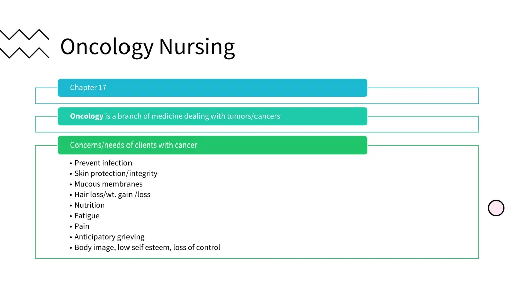 oncology nursing