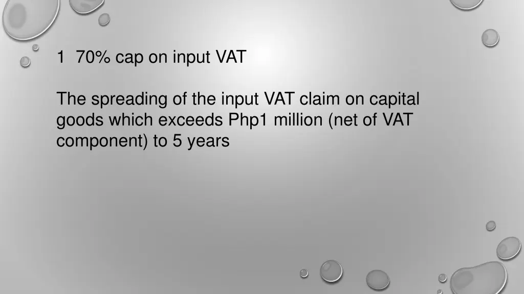 1 70 cap on input vat