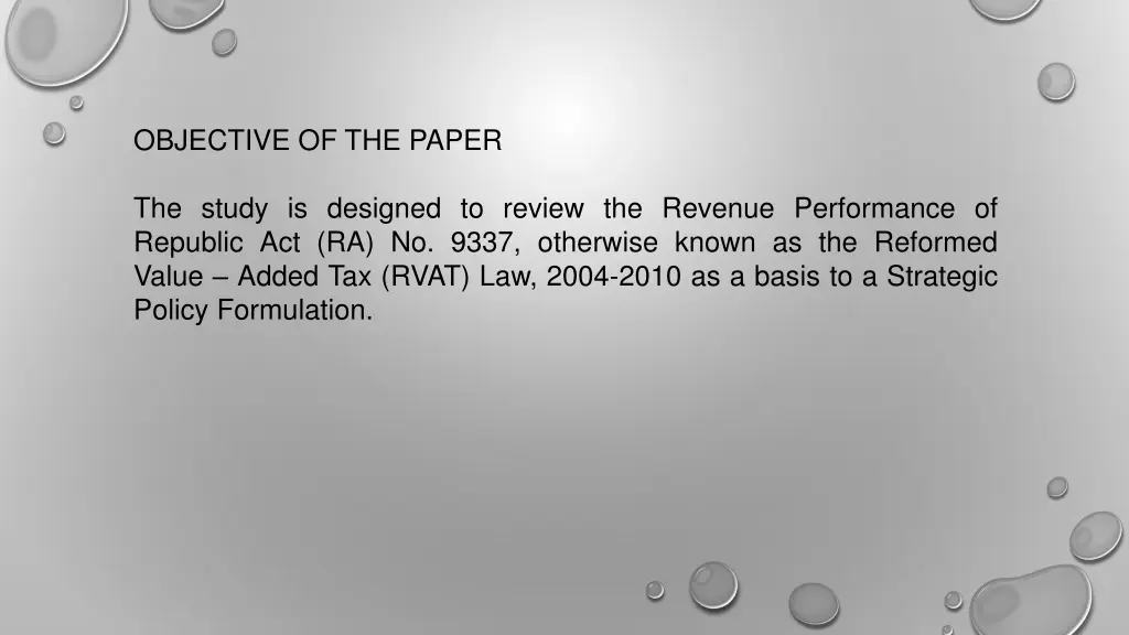 objective of the paper