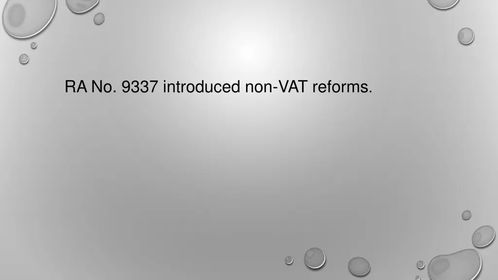 ra no 9337 introduced non vat reforms