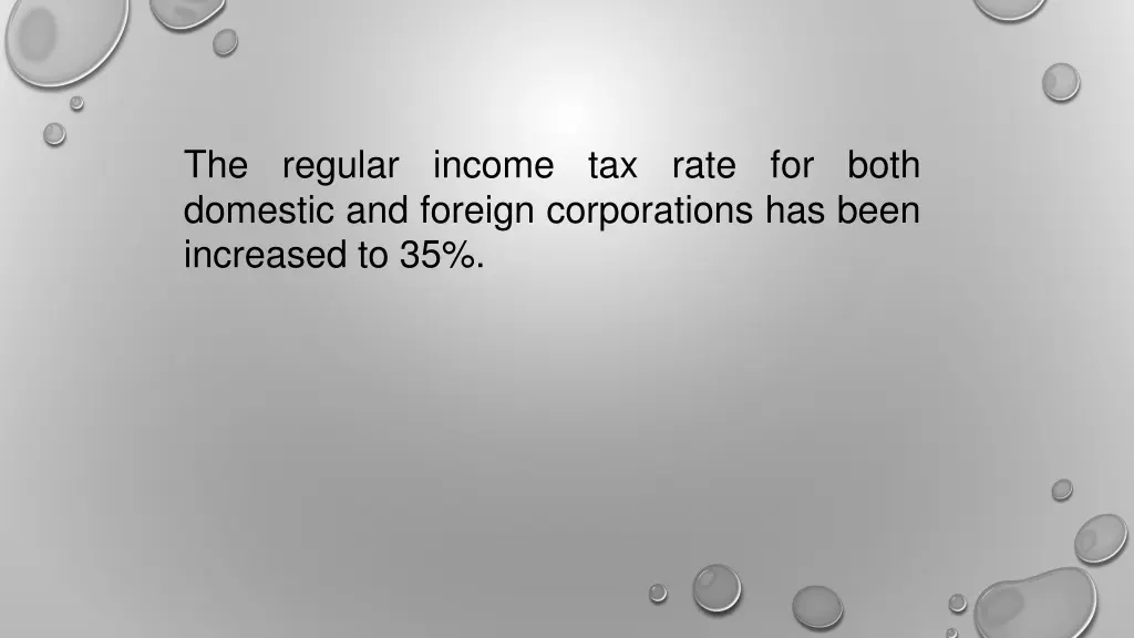 the regular income tax rate for both domestic