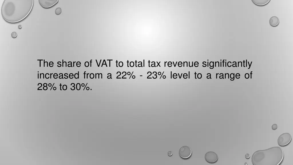 the share of vat to total tax revenue