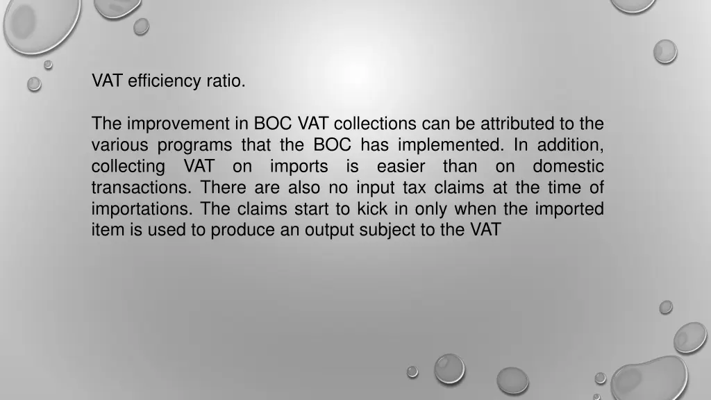 vat efficiency ratio