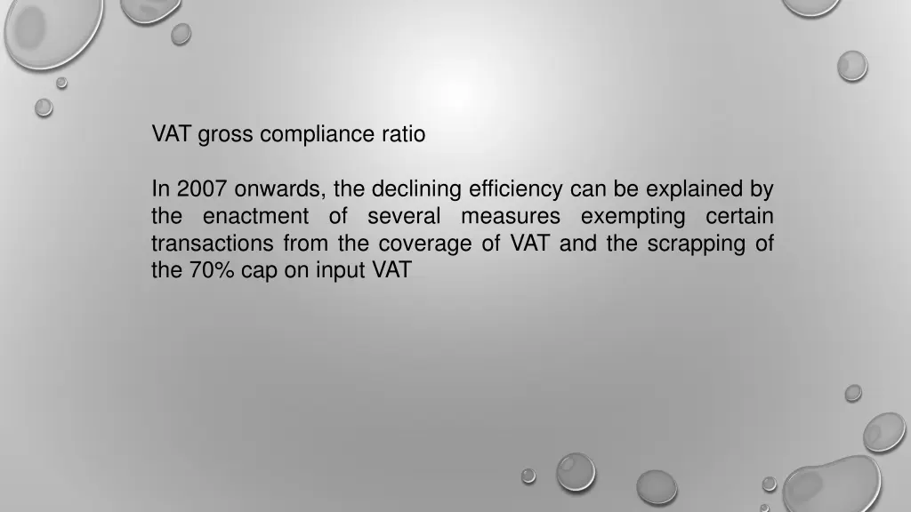 vat gross compliance ratio