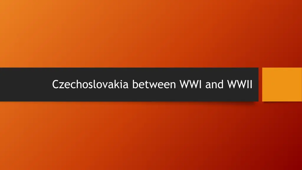 czechoslovakia between wwi and wwii