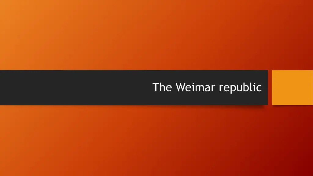 the weimar republic