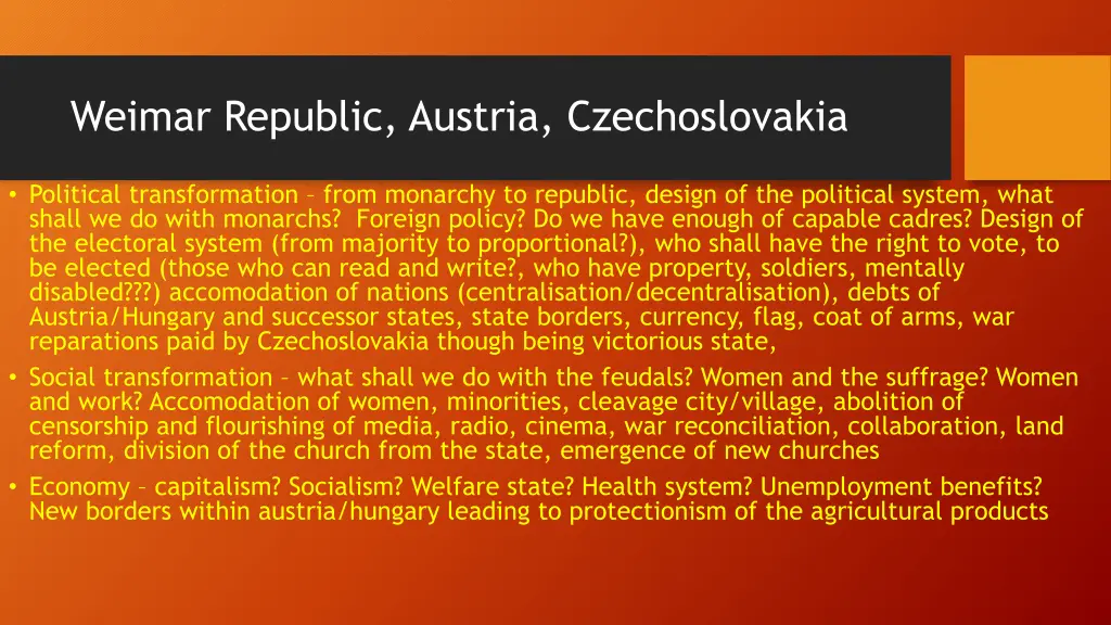 weimar republic austria czechoslovakia