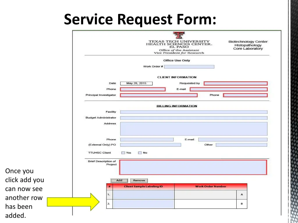 service request form 5