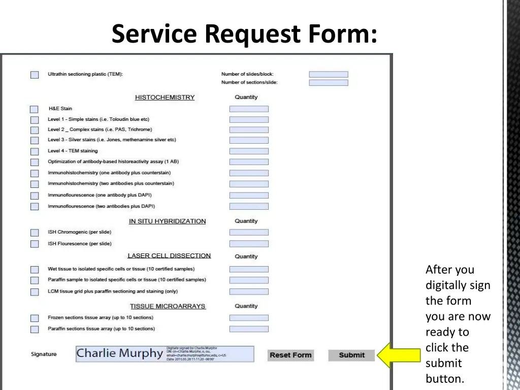 service request form 7