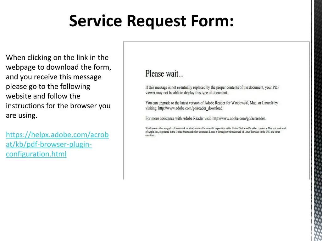 service request form