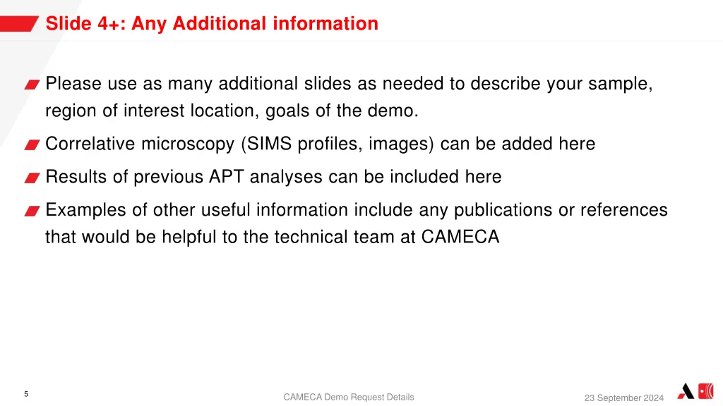 slide 4 any additional information