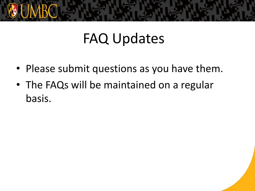 faq updates