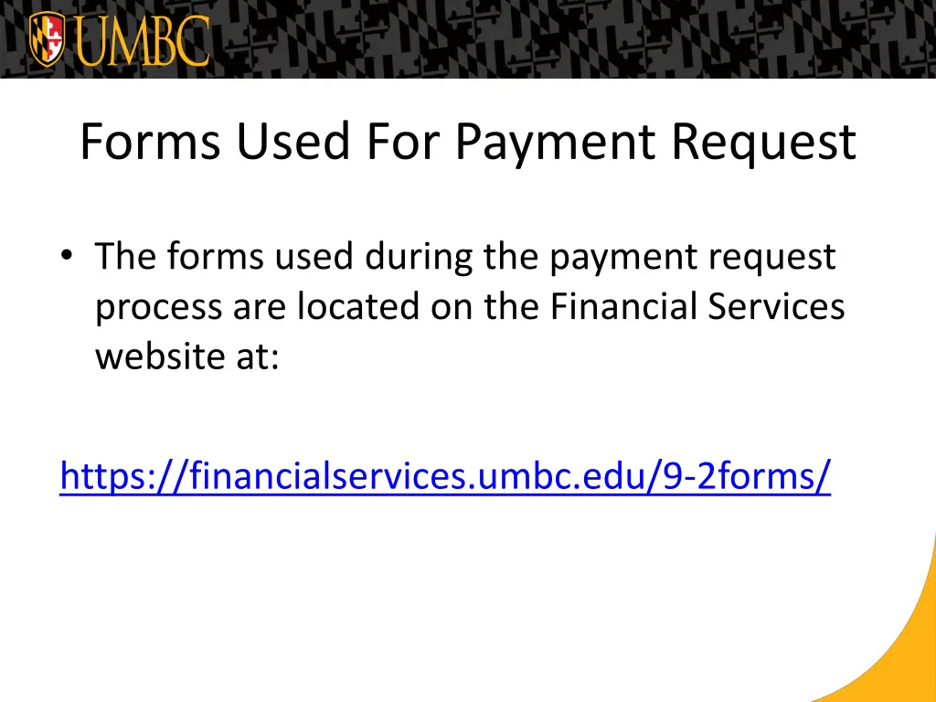 forms used for payment request