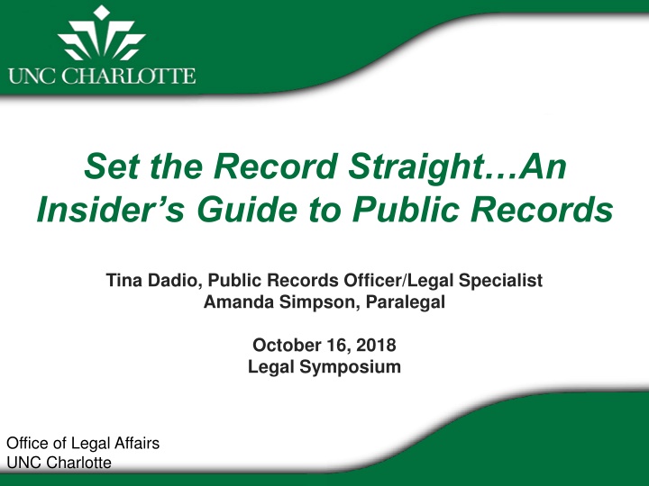 set the record straight an insider s guide