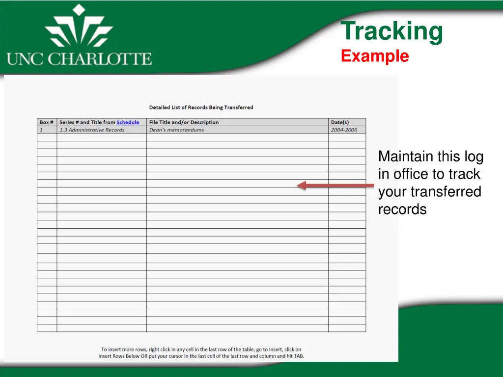 tracking example