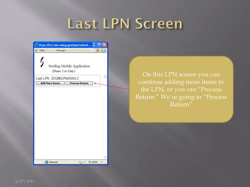 on this lpn screen you can continue adding more