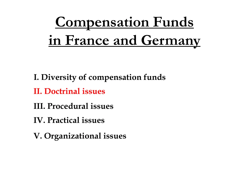 compensation funds in france and germany 1