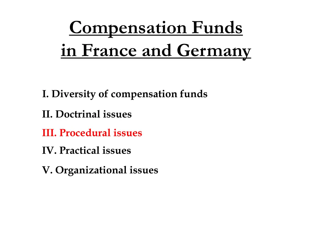 compensation funds in france and germany 2