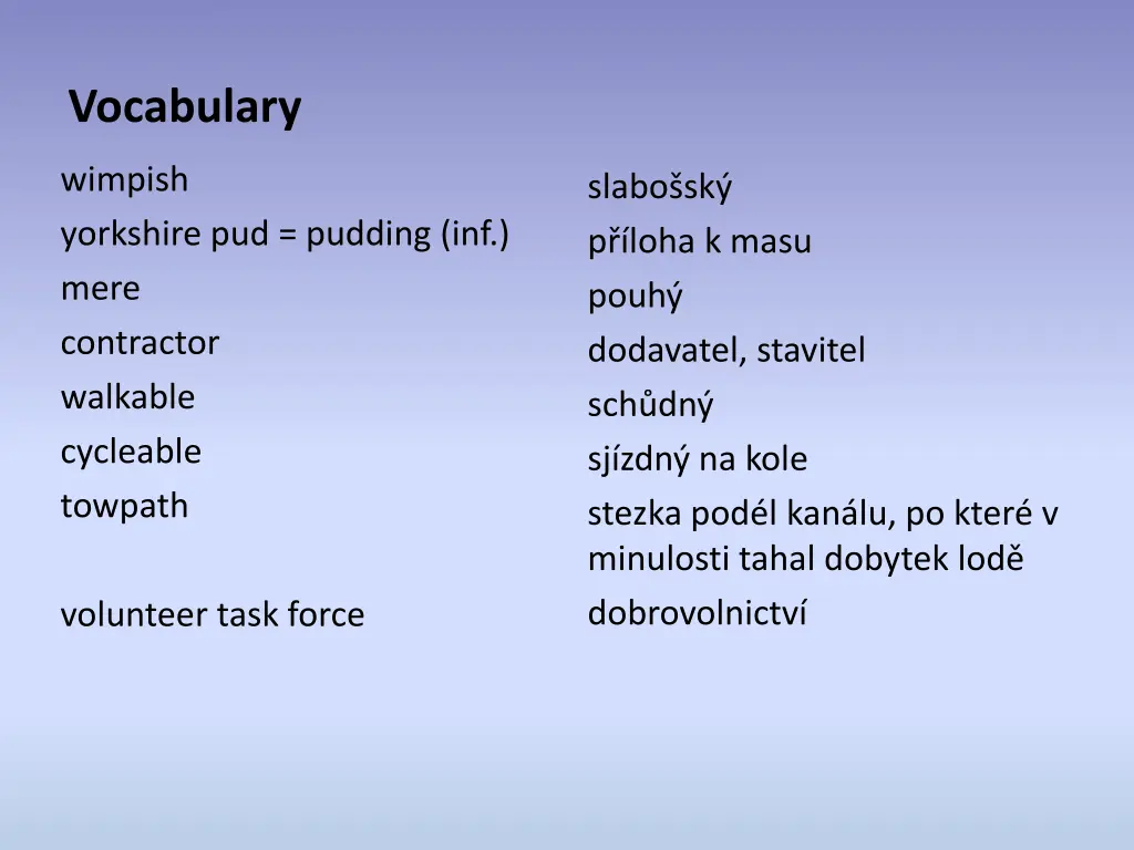 vocabulary