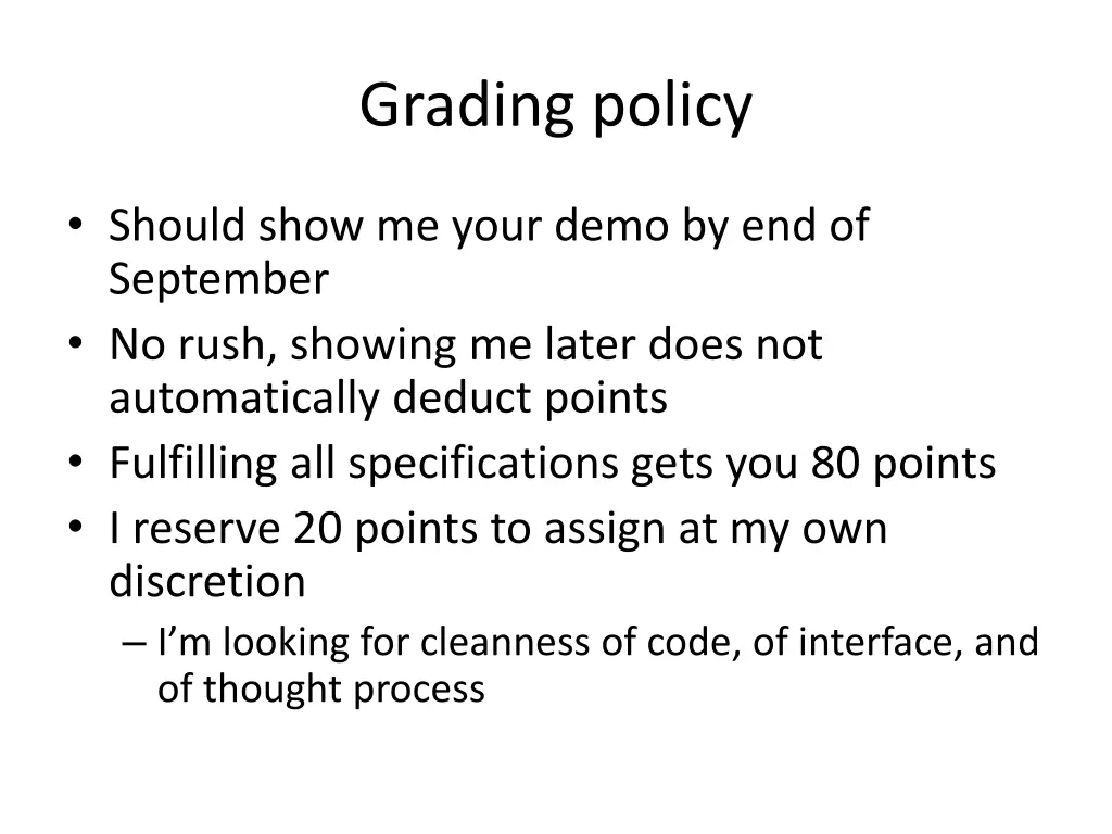 grading policy