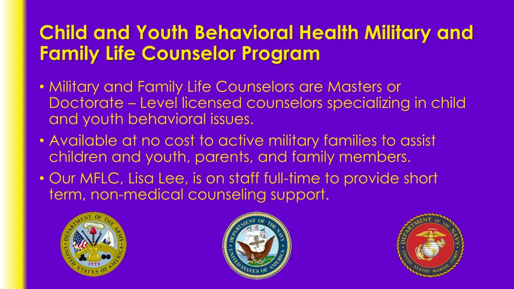 child and youth behavioral health military