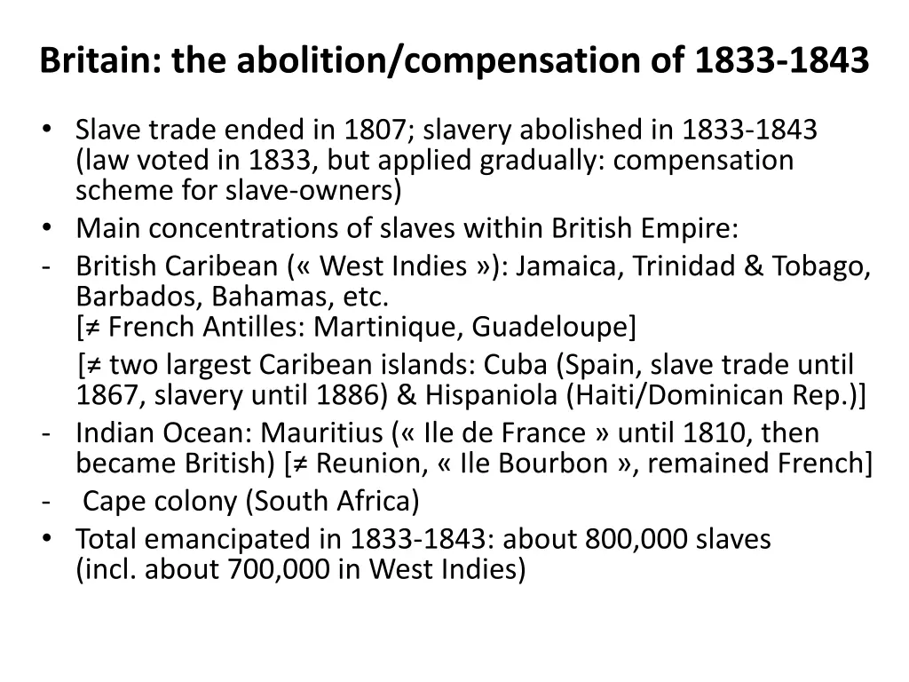 britain the abolition compensation of 1833 1843